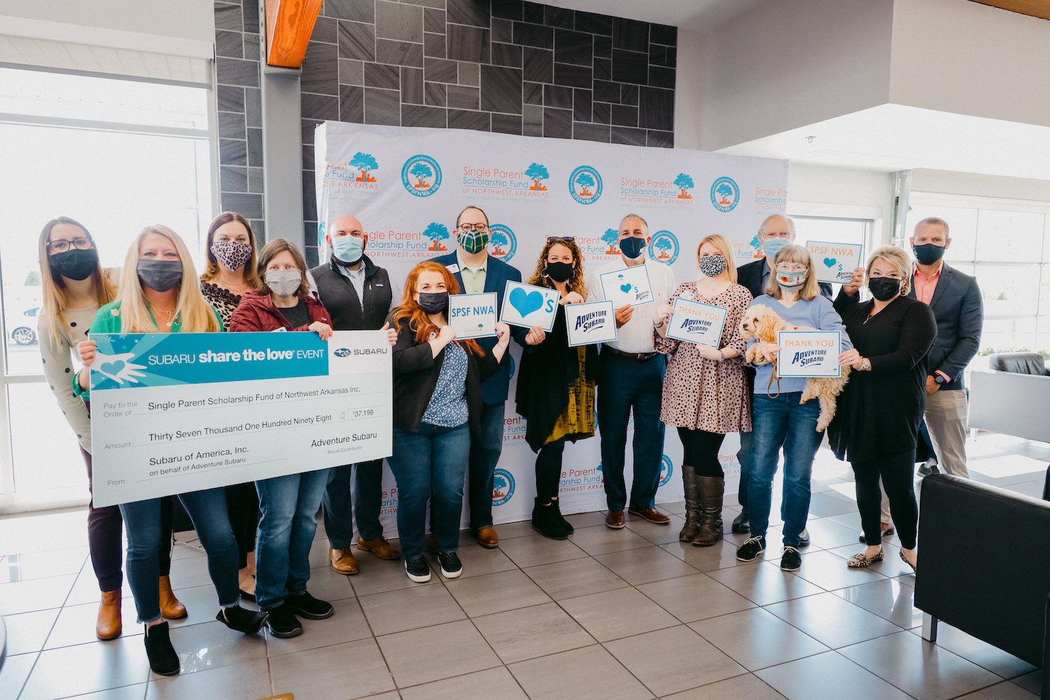 Adventure Subaru Donation to Single Parent Scholarship Fund