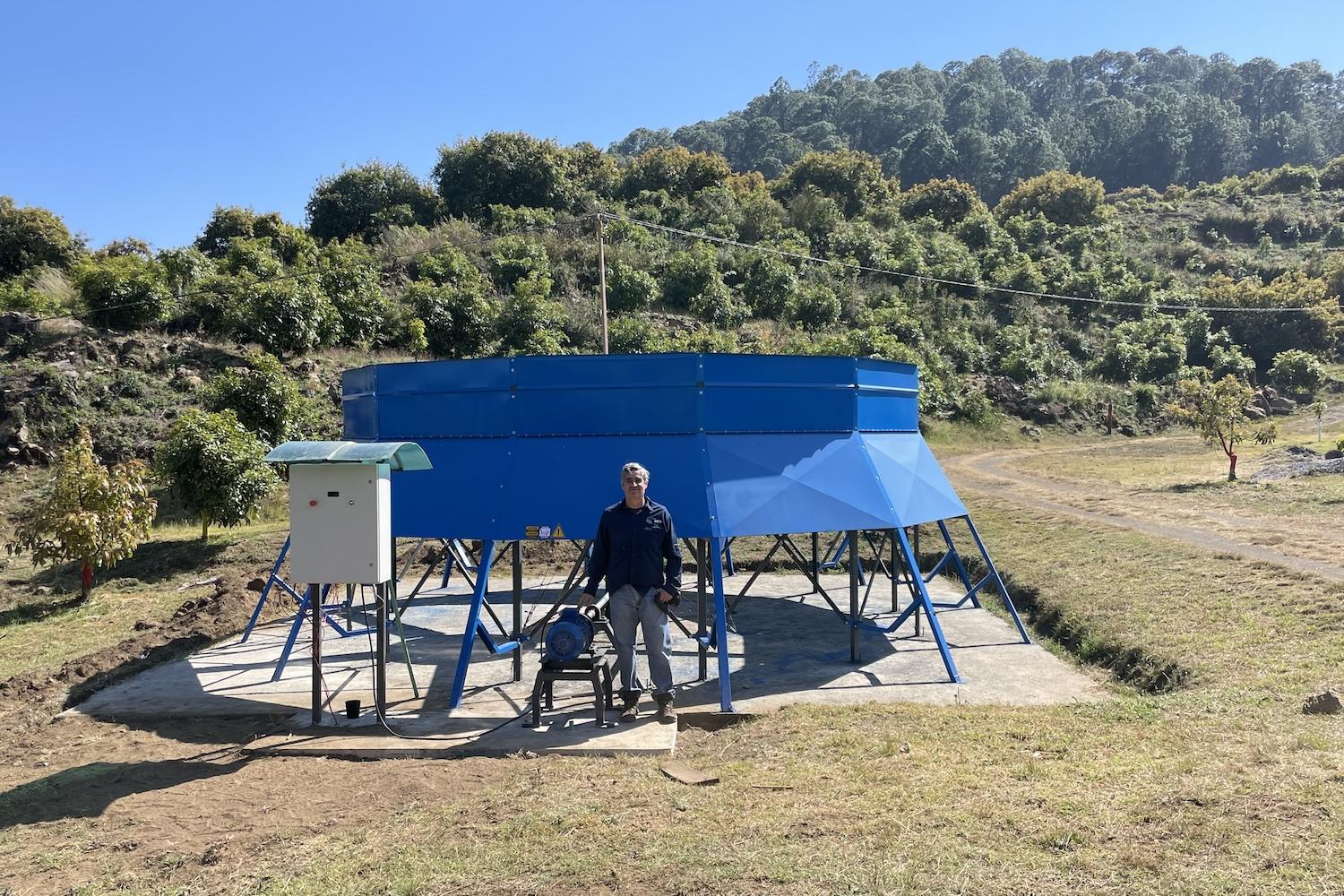 Frost control system at avocado farm