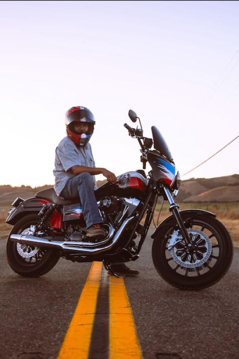 military veteran riding a motorcycle — motorcycles as therapy for veterans 