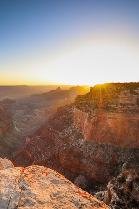 The sun sets over the Grand Canyon — national parks
