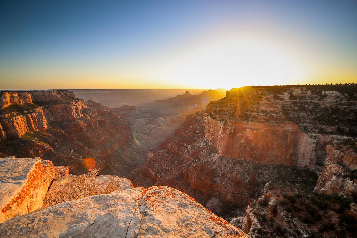 The sun sets over the Grand Canyon — national parks