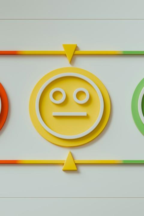 graphics representing smile and frown - public opinion - public trust