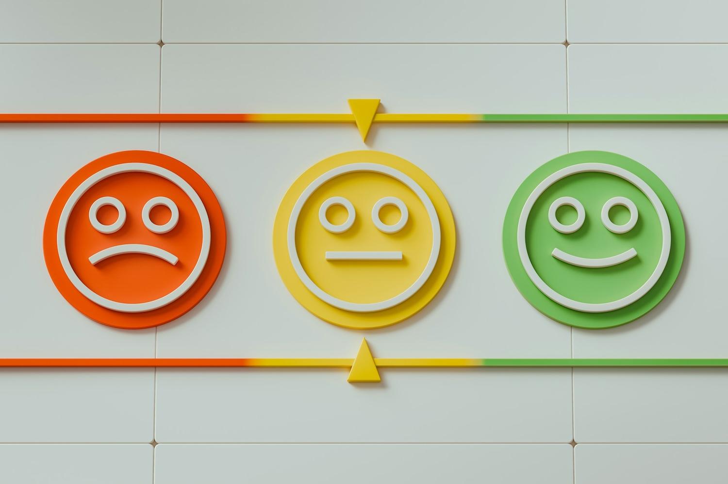 graphics representing smile and frown - public opinion - public trust