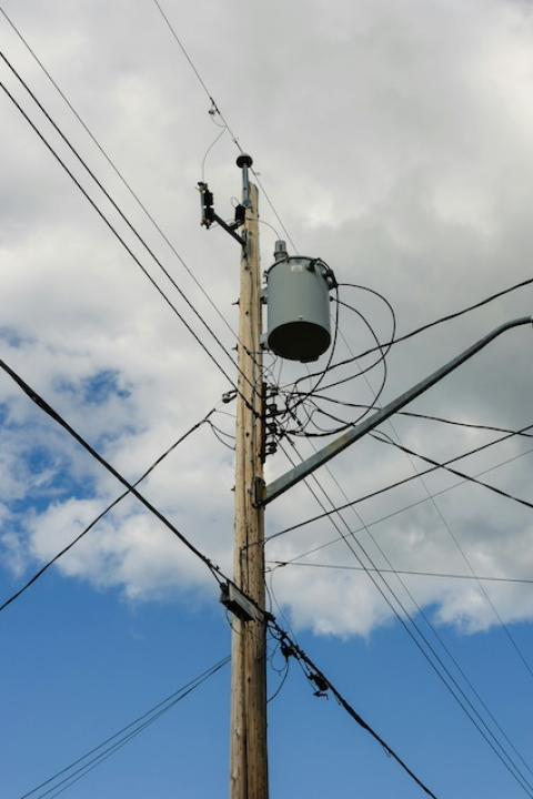 A utility pole — marginal emissions