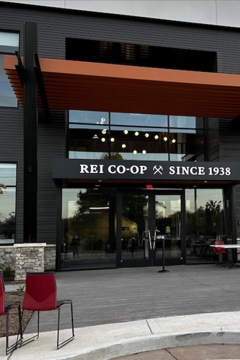 The entrance to the REI distribution center in Lebanon, Tennessee.