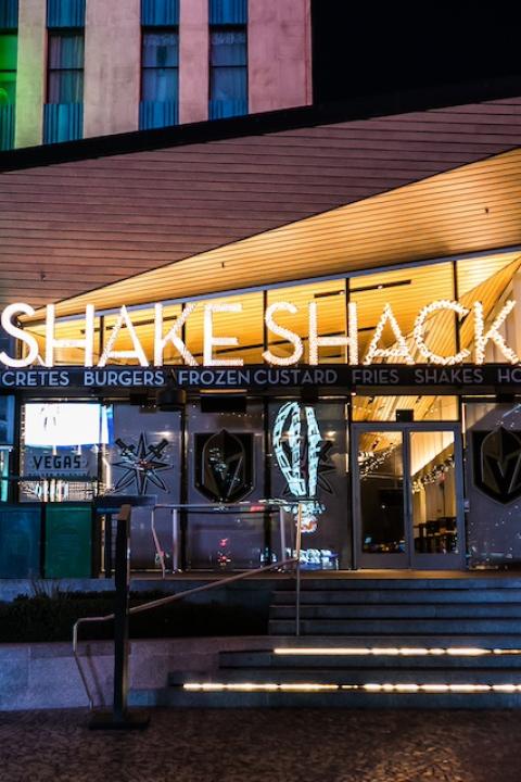 A Shake Shack location — carbon neutral milk