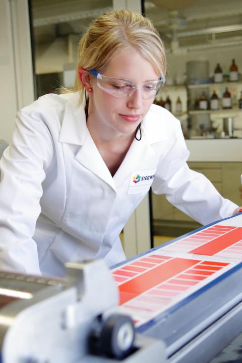 Siegwerk - printing inks in a lab
