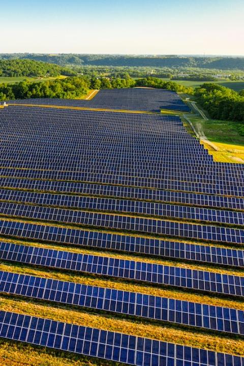 A solar energy farm