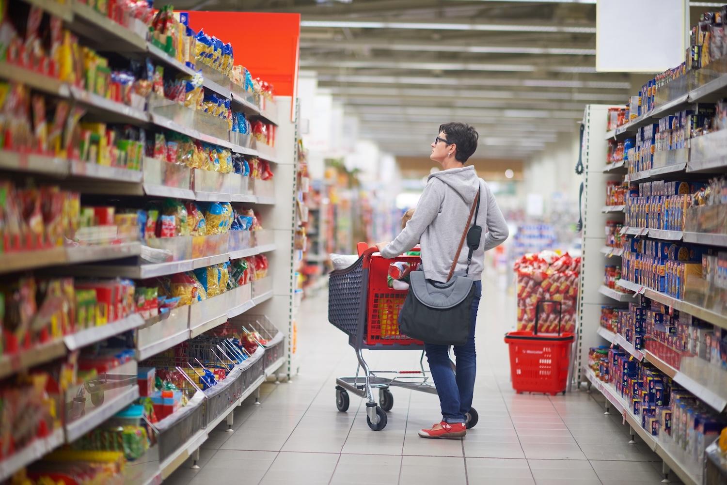 woman shopping in the grocery store