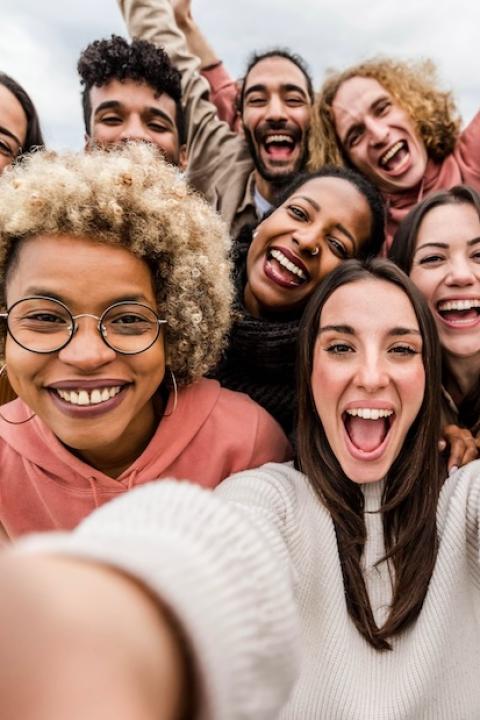 young people taking a selfie - gen z