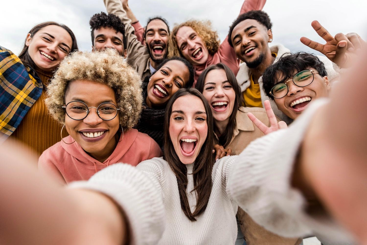 young people taking a selfie - gen z