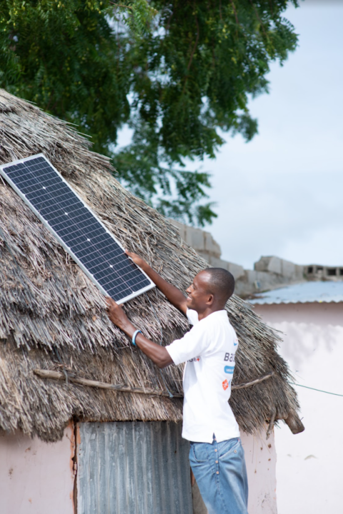installing off-grid solar in rural Africa