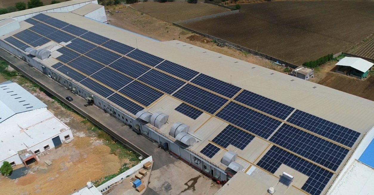 rooftop solar at the Aastha Spintex textile mill in India — Renewable Energy Projects Coming Online in 2025